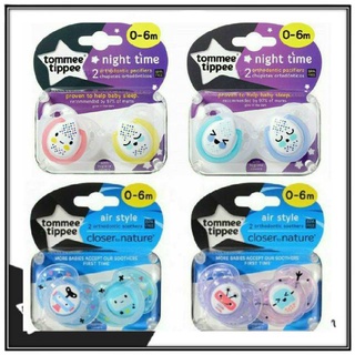 จุกหลอก Tommee Tippee Closer To Nature รุ่น Air Style 0-6 เดือน  มีกล่องกันฝุ่น สินค้าใหม่