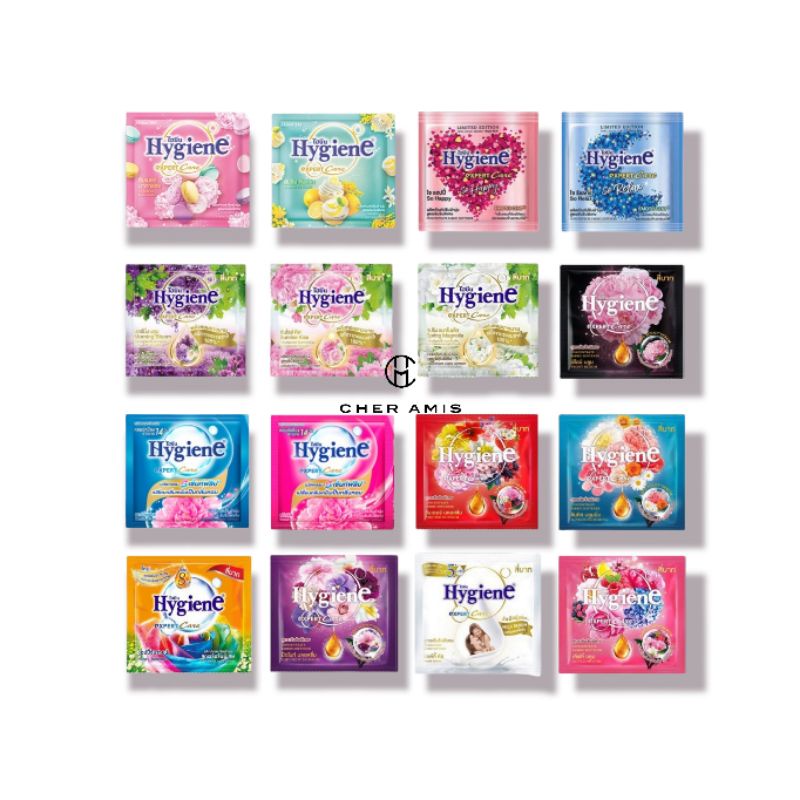 Hygine ( ขนาด 20 ml. คละสูตร 2 ซอง )ไฮยีนส์ น้ำยาปรับผ้านุ่ม สูตรเข้มข้นพิเศษ ขนาด 20 มล.