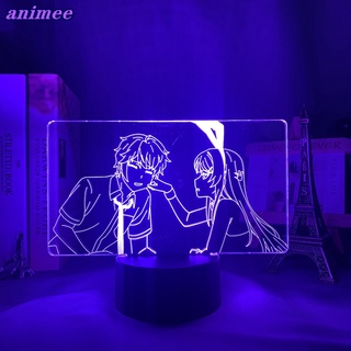 โคมไฟกลางคืน Led รูปการ์ตูนอนิเมะ Mai Sakurajima 3d ของขวัญวันเกิด สําหรับห้องนอนเด็ก