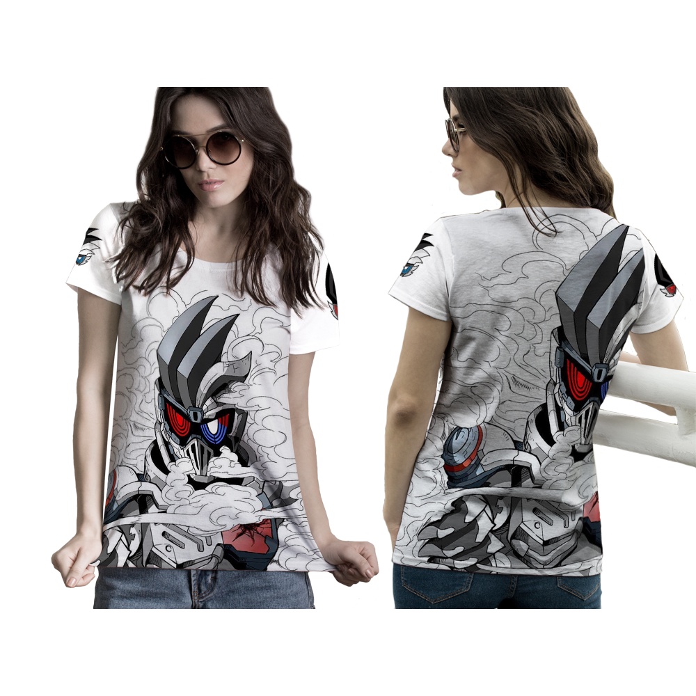 TiniShop - KAMEN RIDER GENM เสื้อยืดผู้หญิง / KAMEN RIDER เสื้อยืดพิมพ์ลาย 3D สําหรับผู้หญิง