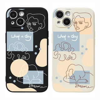 เคสโทรศัพท์มือถือ TPU นิ่ม ขอบตรง พิมพ์ลาย Motif Dream What a Day สําหรับ iPhone 13 12 Mini 11 Pro XR X XS Max 6 6S 7 8 Plus SE 2020