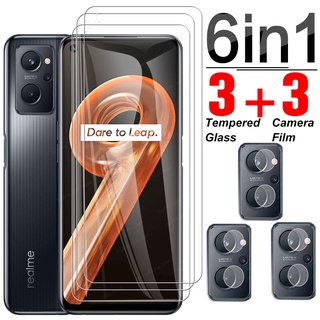 6-in-1 ฟิล์มกระจกนิรภัยกันรอยหน้าจอ แบบเต็มจอ สําหรับ Oppo Realme 9i Realme 9 Pro Plus 9Pro 5G