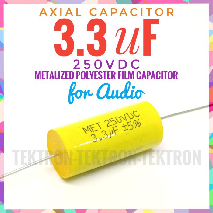 MET 3.3uF 250VDC Bipolar BP Nonpolar Capacitor Audio Crossover 250V