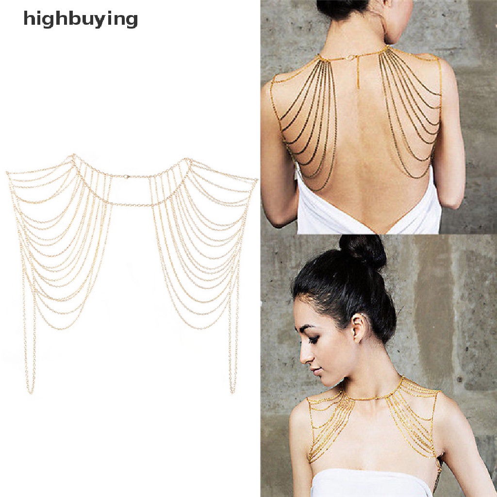 [highbuying] สไตล์แฟชั่น เซ็กซี่ ร่างกายผู้หญิง เครื่องประดับพู่ เชื่อมโยง ร่างกาย ไหล่ สร้อยคอโซ่ ใหม่