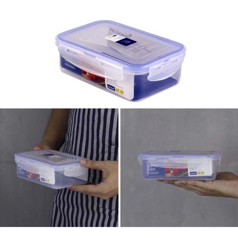 [คืนกำไรให้ลูกค้าหมดแล้วหมดเลย!!!] SUPER LOCK กล่องถนอมอาหาร ทรงเหลี่ยม 890 มล. รุ่น 6115