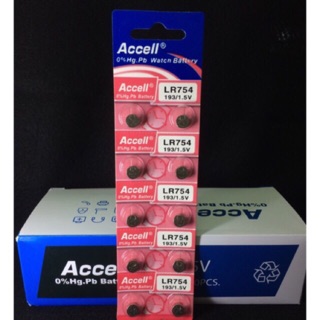 ถ่านกระดุม Accell LR-754 (10ก้อน)