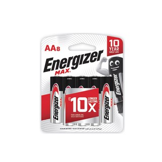 ถ่าน MAX AA (แพ็ค8ก้อน) Energizer E91/MAX AA batteries (pack of 8) Energizer E91