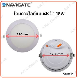 Navigate โคมดาวไลท์ 18W กลม แบบฝังฝ้าเพดาน (โคมพาแนล)