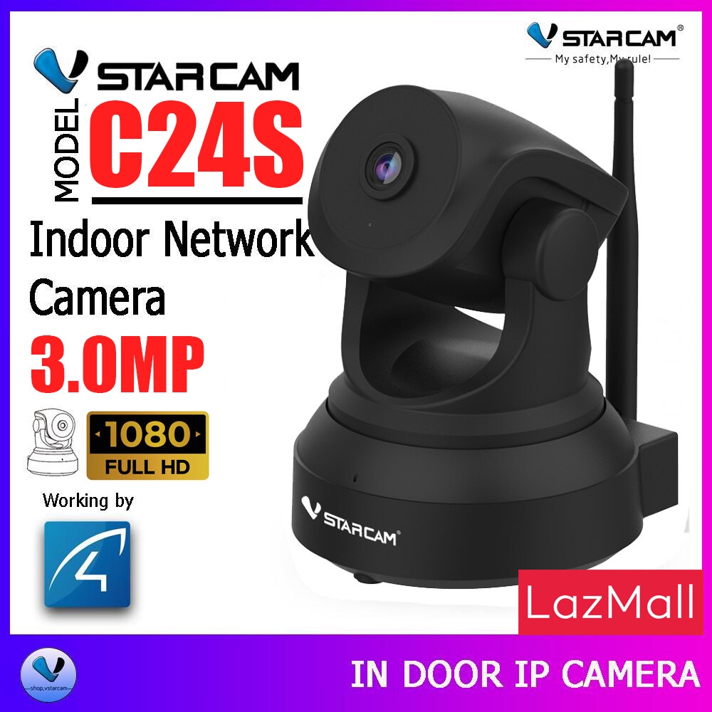VSTARCAM IP Camera Wifi กล้องวงจรปิด 3ล้านพิกเซล มีระบบ AI ไร้สายดูผ่านมือถือ รุ่น C24S By.SHOP-Vstarcam