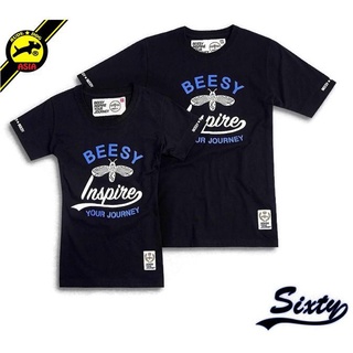 Beesy T-shirt เสื้อยืด รุ่น SIXTY (ผุ้ชาย) แฟชั่น คอกลม ลายสกรีน ผ้าฝ้าย cotton ฟอกนุ่ม ไซส์