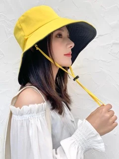 🔥KBDYหมวกบักเก็ต มีสายคล้องคาง ใส่ได้2ด้าน