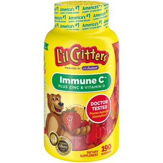 พร้อมส่ง !! EXP.06/2024 วิตามินซี vitamin C Lil Critters Immune C กัมมี่ เม็ดเคี้ยว อร่อย ทานง่าย จำนวน 190 เม็ด