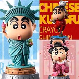 โมเดลฟิกเกอร์ Crayon Shin-chan GK Global ขนาด 10 ซม. แบบสร้างสรรค์ สําหรับตกแต่งภายในรถยนต์