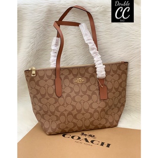 (แท้ 💯%‼) Coach 4455 ZIP TOP TOTE IN SIGNATURE CANVAS