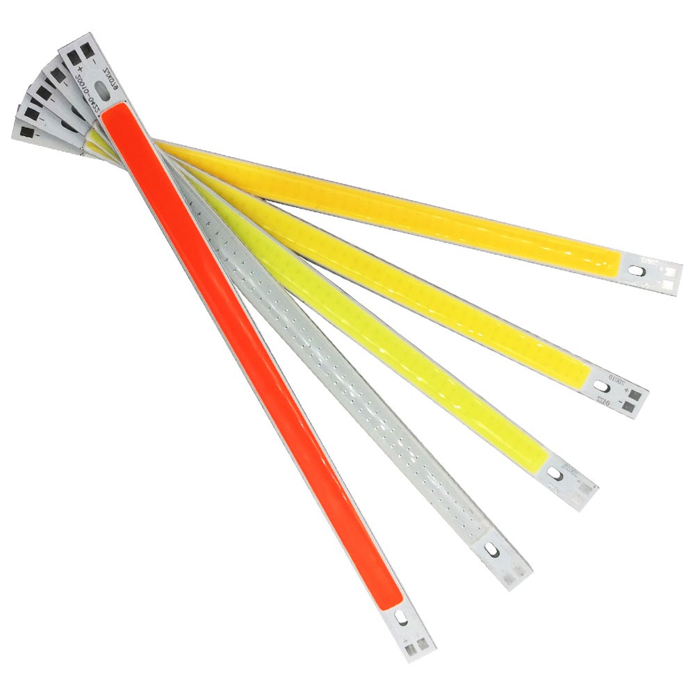 200x10 มม.LED COB Bar หลอดไฟ 10W 12V 20 ซม.COB Strip DC12V โคมไฟอัตโนมัติรถ DRL ไฟ DIY Home Work Lighting