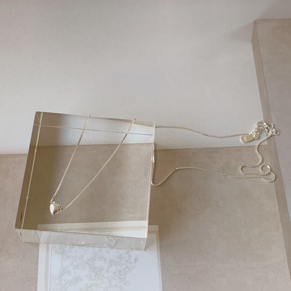 A.piece  สร้อยเงินแท้ [all silver 925] daily heart necklace ราคา ถูกที่สุด ดีลบีเคเค แกลเลอรีภาพที่ 7