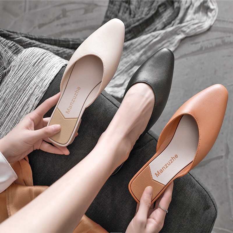❦พร้อมส่งจากไทย❦8311# รองเท้าเปิดส้น หัวตัด size 36-41พื้นนุ่ม ใส่สบาย