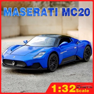 Klt 1:32 Maserati MC20 โมเดลรถยนต์โลหะ ของเล่นสําหรับเด็ก