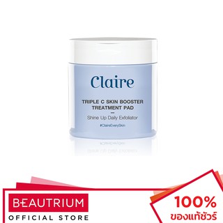 CLAIRE Triple C Skin Booster Treatment Pad แผ่นบำรุงผิวหน้า 120ml