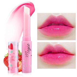 mistine สตรอเบอร์รี่ ลิปสติก PINK MAGIC สีชมพูสีลิป ลิปมันบำรุงริมฝีปาก ลิปสติก EXP 01/2025