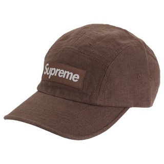 ใหม่พร้อมส่ง ของแท้ Supreme Linen Fitted Camp Cap Brown