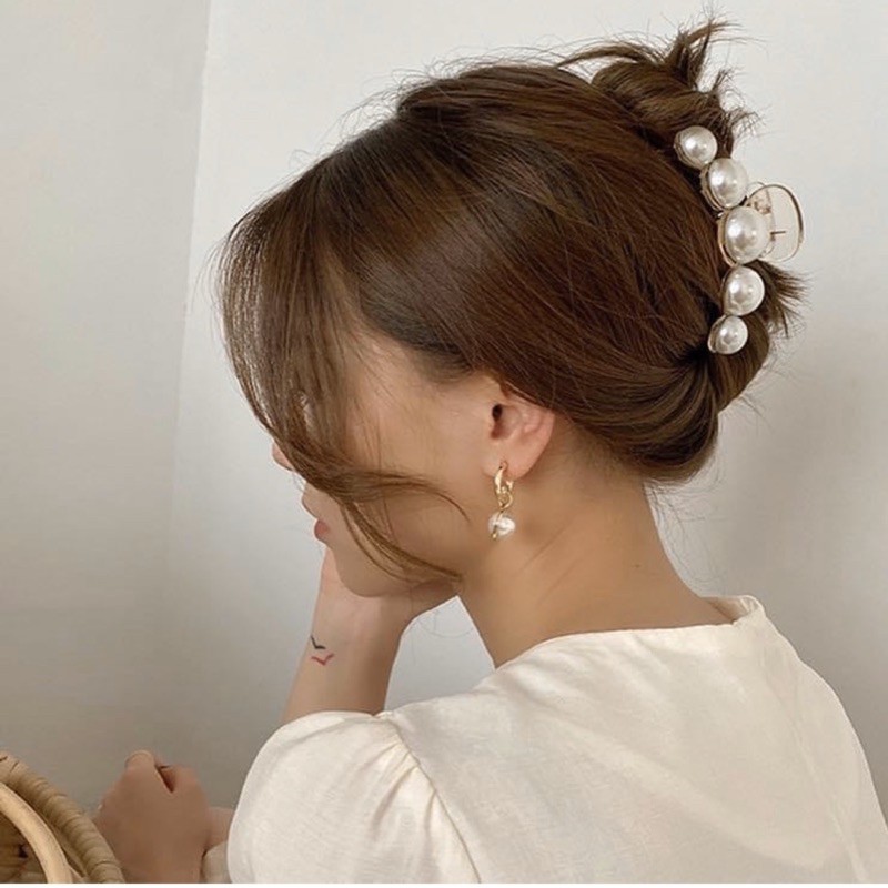 [พร้อมส่งจากไทย] กิ๊บหนีบผม ประดับมุก ดีไซน์เรียบง่าย หรูหรา ดูแพง ผมไม่เป็นรอย สไตล์ยอดนิยม มีหลายขนาด - รูปที่ 3