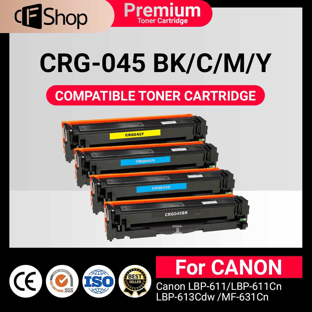 CFSUPPY หมึกเทียบเท่า CANON 045BK/CRG-045/CRG045 For CanonLBP611Cn/613cdw/MF631cn/MF633cdw/M252/MF63