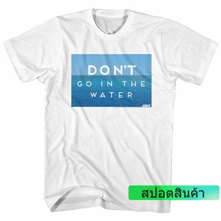 เสื้อยืดคอกลม แบบนิ่ม พิมพ์ลาย Jaws Dont Go In The Water American Classics สไตล์อเมริกัน