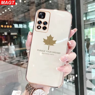 เคสโทรศัพท์มือถือ ซิลิโคนนิ่ม ทรงสี่เหลี่ยม ลายใบเมเปิ้ล สําหรับ Xiaomi Poco X3 GT Poco X3 Pro F3 M3 Pro Redmi Note 10 5G Redmi 10 8 8A Redmi 9T Note 9 Pro Note 9S Note 8