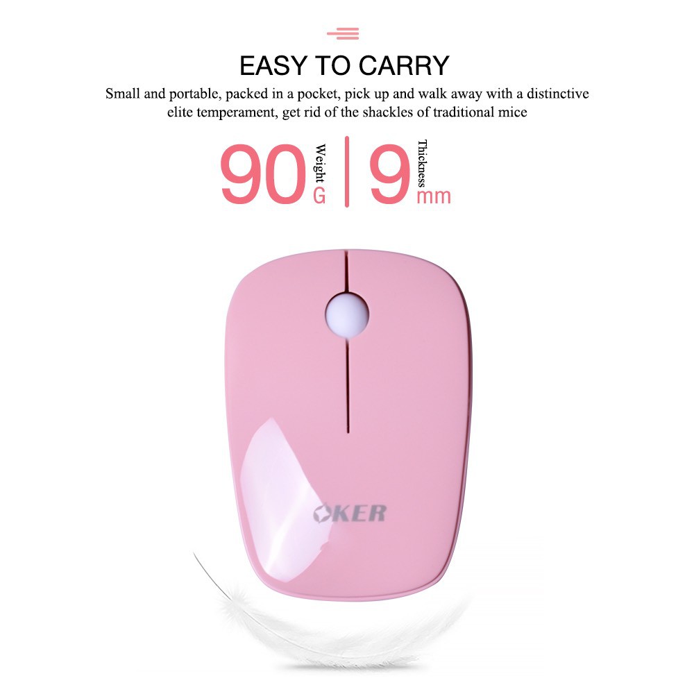 OKER ⚡️FLASH SALE⚡️ (ราคาพิเศษ) เมาส์ OKER i-228 Wirelessไร้สาย ตัวเล็กพกพาสดวก มี7สี  i228 - รูปที่ 7