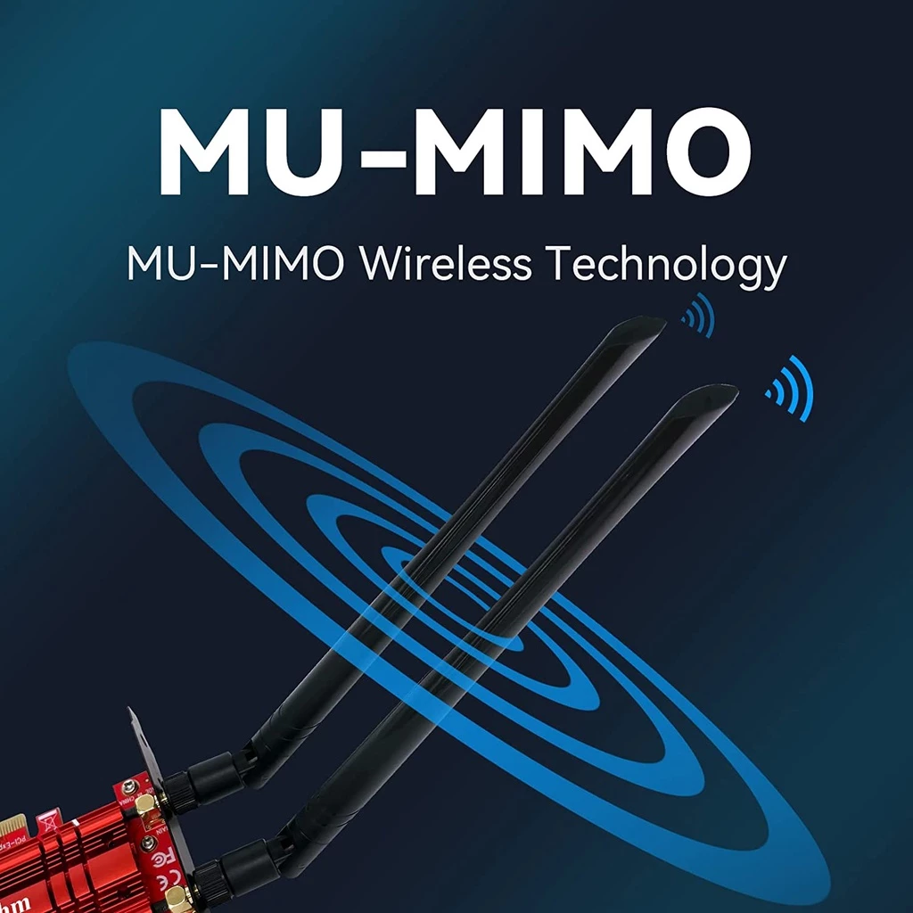 Ax210 PRO WiFi 6E การ์ดเครือข่าย WiFi บลูทูธ 5.2 ฮีทซิงค์ Tri-Bands 5374M Gigabit การ์ดเครือข่าย WiFi ไร้สาย สําหรับเดสก์ท็อป PC Windows 10/11 (64-bit) การ์ด Pci thumbnail 5