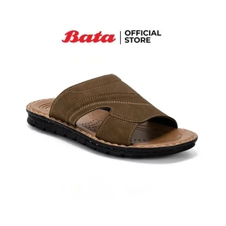 Bata บาจา รองเท้าแตะแบบสวม ใส่ง่ายน้ำหนักเบา ดีไซน์เรียบหรู รองรับน้ำหนักเท้าได้ดี สำหรับผู้ชาย สีน้ำตาล รหัส 8614105