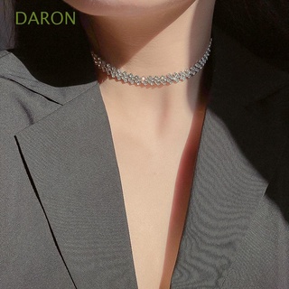 Daron สร้อยคอโซ่ประดับคริสตัล Rhinestone หลากสีเครื่องประดับแฟชั่นสตรี