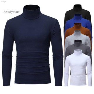 เสื้อยืดแขนยาวคอเต่าแฟชั่นสำหรับผู้ชาย