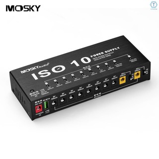 mosky iso - 10 เอฟเฟคกีต้าร์แบบพกพา 10 isolated dc outputs &amp; one 5 v usb output สําหรับ 9v 12v 18v