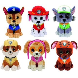 Ready Stock !!! Paw Patrol Dog Plush Toy Figure Stuffed Animals Doll Marshall Rubble Chase Rocky Stuffed Animals