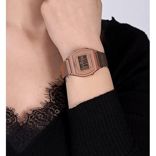 นาฬิกา Casio รุ่น B640WMR-5A นาฬิกาผู้หญิงรุ่นใหม่ล่าสุด สายถักสีโรสโกลด์ -ของแท้ 100% รับประกันศูนย์ CMG1 ปีเต็ม