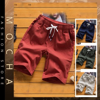 【READY STOCK】ST230 Linen Breathable Short Pants Cropped Shorts Men Shorts Casual Beach Shorts Cotton