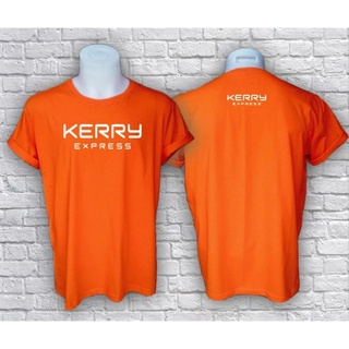 เสื้อยืด Kerry Express ลายสกรีนหน้า-หลัง ผ้าTk. ราคาถูก