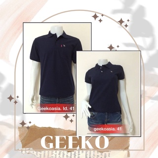 เสื้อโปโลกวาง Geeko แท้100% ชาย/หญิง ID41 สีกรมดำ