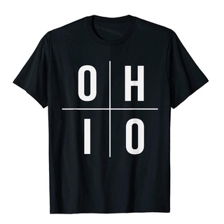 เสื้อยืดผ้าฝ้ายพิมพ์ลายแฟชั่น เสื้อยืดท็อป ผ้าฝ้าย พิมพ์ลาย O H I O O Hio The Buckeye State เหมาะกับของขวัญ สําหรับผู้ชา