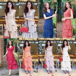 MF8234🍓
MaxiDress แม็กซี่เดรสยาว ไหล่ระบาย ผ้าไหมอิตาลี่ ใส่แล้วดูขับผิวสุดๆ งานสวย กระโปรงระบายเป็นชั้นๆ