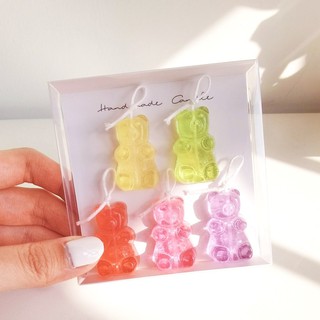 เทียนหอมไขถั่วเหลือง Gummy Bear Aromatherapy Soywax Candle เทียนหอมหมีกัมมี่แบร์ พร้อมส่ง