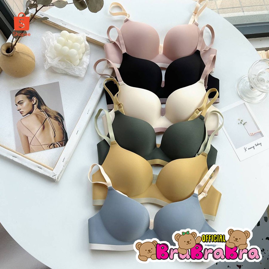 [ส่งจากไทย] 𝑩𝒓𝒂𝑩𝒓𝒂𝑩𝒓𝒂  #bra-125 เสื้อใน บราแฟชั่น สายปรับระดับได้ ไร้ขอบไร้โครงใส่สบาย ยกกระชับ ยอกชิด