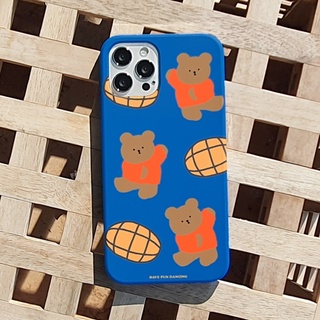 🇰🇷【 Korean Phone Case For Compatible for iPhone, Samsung 】Dancing Bear Slim Card Storage Cute Hand Made Unique 13 8 xs xr 11pro 11 12 12pro mini Korea Made