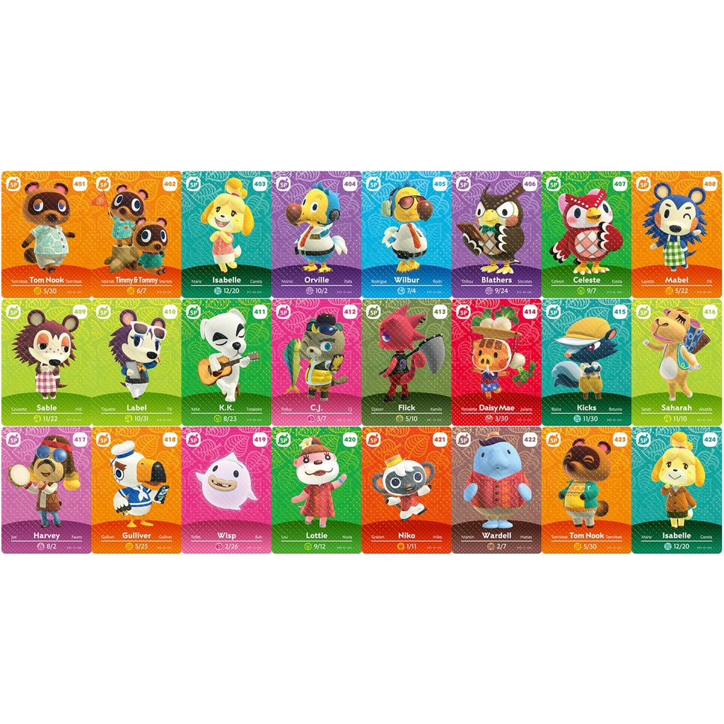 AmiiboCard[พร้อมส่ง+เลือกตัวได้]การ์ดAnimal crossing nintendo switch card sanrio amibo สําหรับ ns