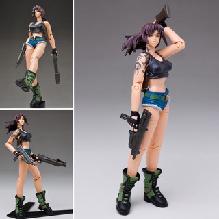 Model Figma งานแท้ Original ฟิกม่า Kaiyodo Revoltech Yamaguchi จากการ์ตูนเรื่อง Black Lagoon จารชนพันธุ์นรก Revy เลวี่