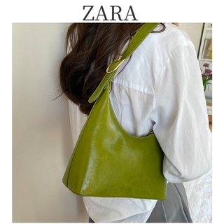 Zara กระเป๋าสะพายไหล่ ลายอะโวคาโด สีเขียว เข้ากับทุกการแต่งกาย แฟชั่นฤดูร้อน สไตล์เกาหลี สําหรับผู้หญิง 2022