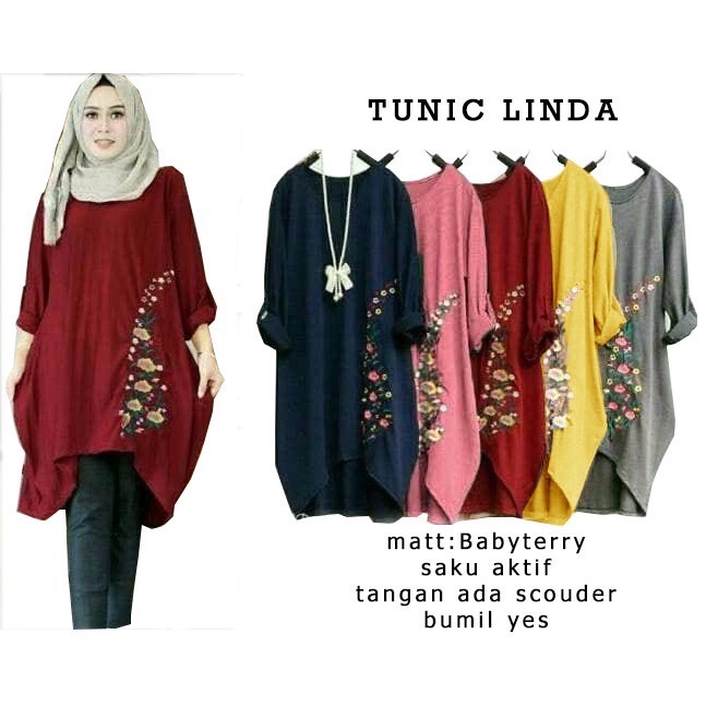 TUNIC LINDA เสื้อเชิ้ตแฟชั่นสตรีรุ่นล่าสุด B1-Love 554744-56313-60454 XL,XXL,XXXL