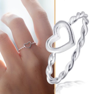 SNOWY MINIMAL แหวนเงินแท้ 925 Silver Jewelry แหวนมินิมอล รุ่น RS3052